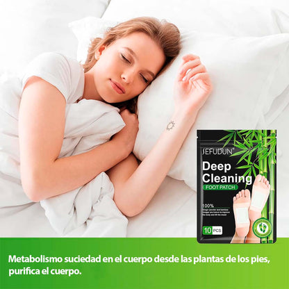 🎉 PROMOCÍON SOLO HOY🌙 PARCHE DETOX SET X10 PCS PARA PIES NOCTURNO PODEROSO – 🔥QUEMA GRASA Y ALIVIA DOLORES MIENTRAS DUERMES!💚😍