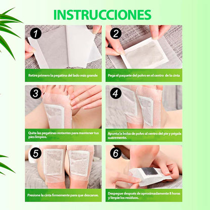 🎉 PROMOCÍON SOLO HOY🌙 PARCHE DETOX SET X10 PCS PARA PIES NOCTURNO PODEROSO – 🔥QUEMA GRASA Y ALIVIA DOLORES MIENTRAS DUERMES!💚😍