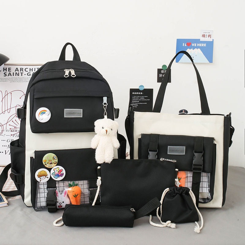 🔥 🎉PROMOCIÓN😍 [COMPRA 3 LLEVA 5] – Kit Bolso Oso 5 Piezas Mujer 🌟 ¡Exclusiva de Fin de Año, 🚨Solo Hoy!🚨