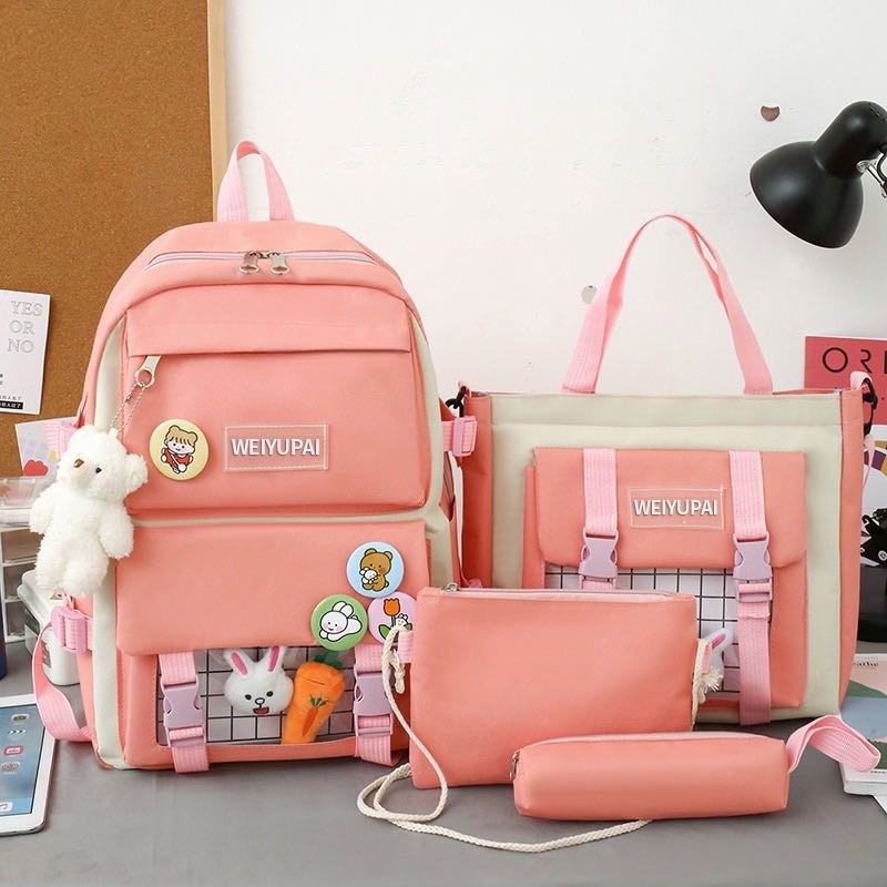 🔥 🎉PROMOCIÓN😍 [COMPRA 3 LLEVA 5] – Kit Bolso Oso 5 Piezas Mujer 🌟 ¡Exclusiva de Fin de Año, 🚨Solo Hoy!🚨